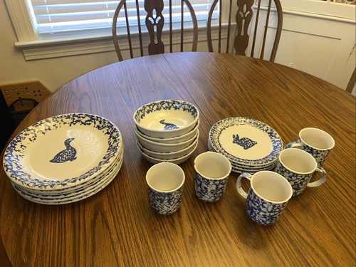 20 pc set Folk Craft Animals Dinner Plate, Salad Plate, Bowl, Mug - Picture 10 of 10