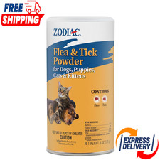 Zodiac Flea Tick Powder with Shaker Top for Dogs Puppies Cats Kittens 6 oz