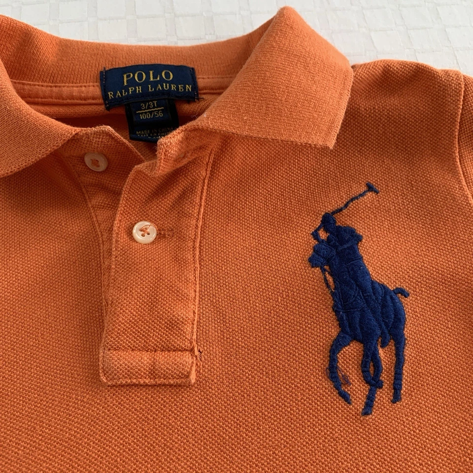 Polo Ralph Lauren Naranja Manga Larga Polo 3T Preppy Clásico Otoño Otoño Invierno Foto 2 de 4