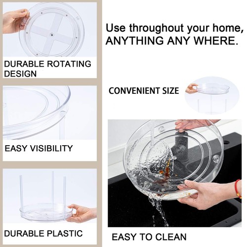 Non-Skid 3 Tier Lazy Susan for Kitchen, Cabinet, Pantry,Lazy Susan Turntable ... - Picture 5 of 7