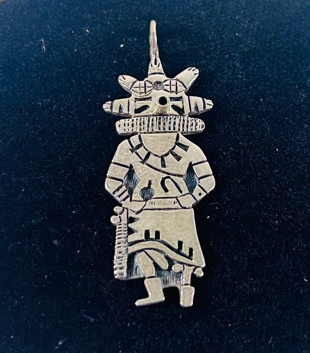 Vintage HOPI Marcus LOMAYESTEWA Pendant Dancer Sterling Silver