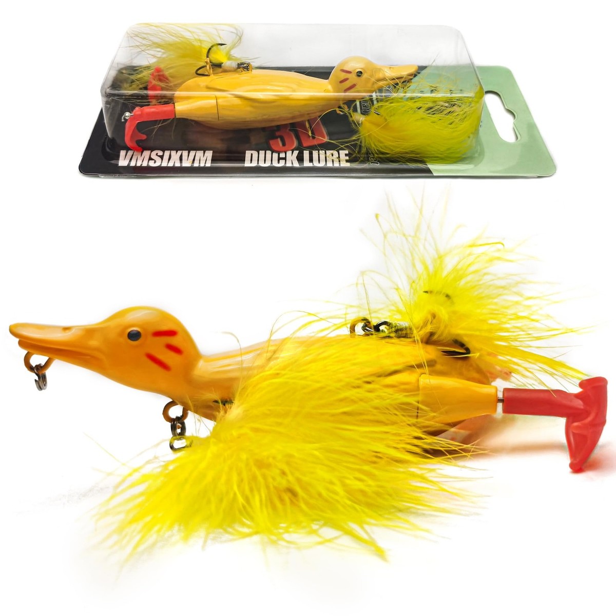 duck fishing lures SHAWNEE NATIONAL FOREST • JAS by JIM SMITH HANDCRAFTED CEDAR WOOD DECOY LURE • MALLARD (Drake) leaving a great bubble trail and wake calling in the predator fish from a distance Dr.Fish 3D Duck Hard Bait