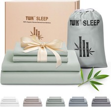 TWK Luxury Sheet Set, Genuine 100 Organic Viscose Derived from Bamboo, Cooli...