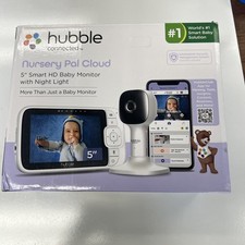 Hubble Connected Nursery Pal 5 In Baby Monitor White New Open Box