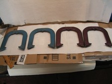 Vtg Horseshoes Set of 4 Ohio Horseshoe CO. Columbus Forged Steel Pitching Game