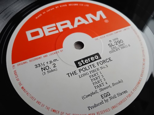 EGG - THE POLITE FORCE LP 1976 RE INSERT JAPAN DERAM EX - Bild 6 von 7