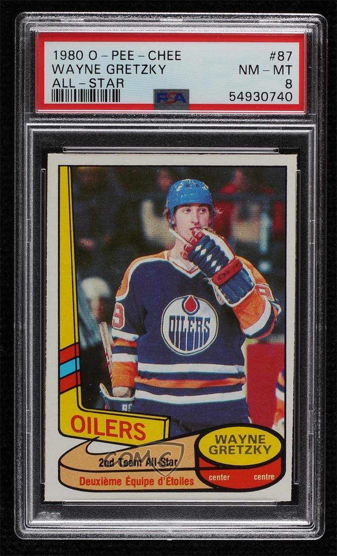 1980-81 O-Pee-Chee All Star Wayne Gretzky #87 PSA 8 HOF 0ll