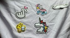 Lot of 25 Iron On Patches Mixed Designs Cute Trendy Jacket Backpack Craft