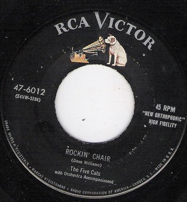 FIVE CATS RCA 6012 ROCKIN CHAIR    VG++   45 RPM