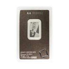 Platinum Bar Valcambi - 10 Gram 3080.27 per troy oz