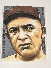 Leaf Best of Baseball Grover Alexander Hand Drawn Sketch Card 1/1