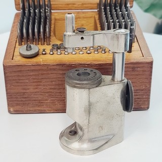 Vintage Levin Watchmaker Staking Tool Set K&D G Boley Stakes Wood Box