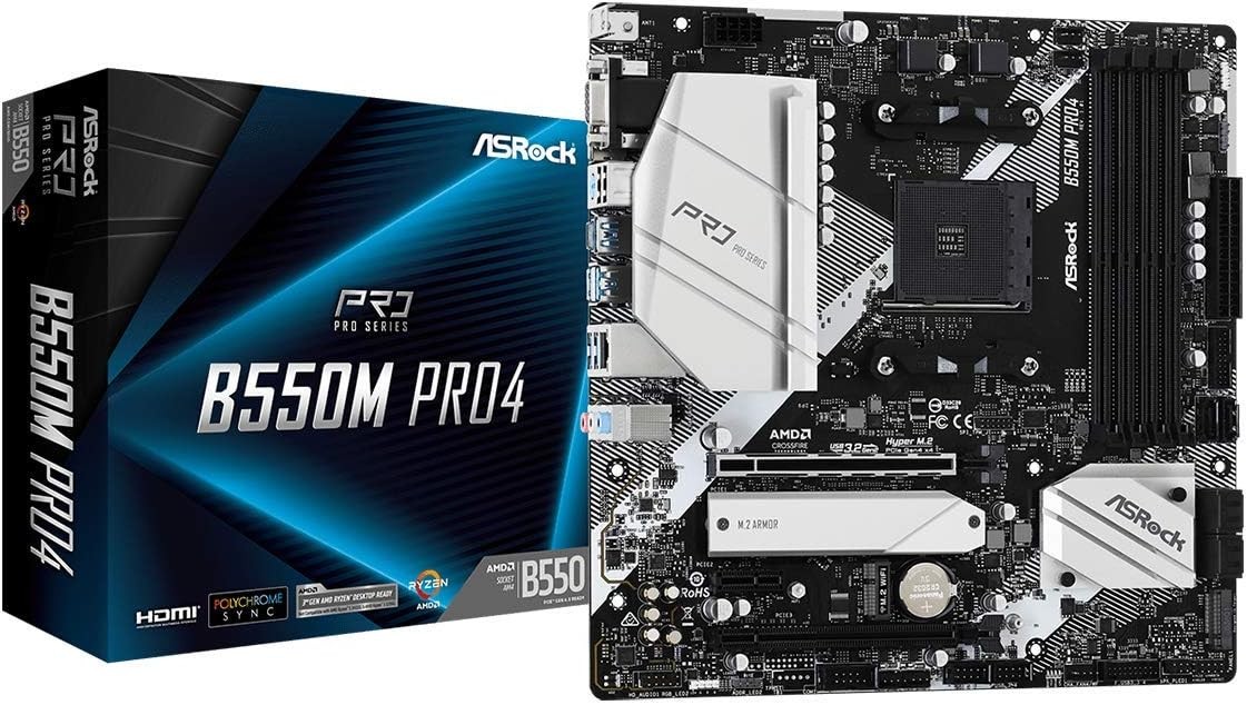 ASRock AMD Ryzen 5000 Series (Socket AM4) Compatible Micro ATX