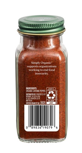 Cayenne Pepper, 2.89 Ounce, Pure, Organic Cayenne Peppers, No GMO's, Kosher C... - 第 2/6 張圖片