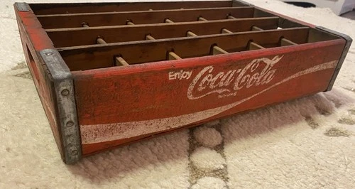 1970 Vintage Wooden Coca-Cola Soda Pop Bottle Crate Case