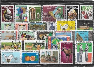 BENIN : BEAU LOT DE TIMBRES OBLITERES