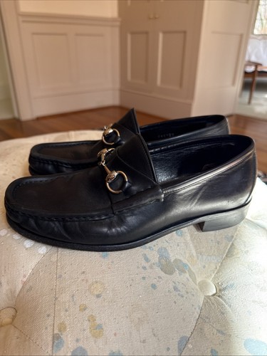 Gucci Black Leather Horsebit Loafers Mens 7.5 US Medium/ 40 C EUR