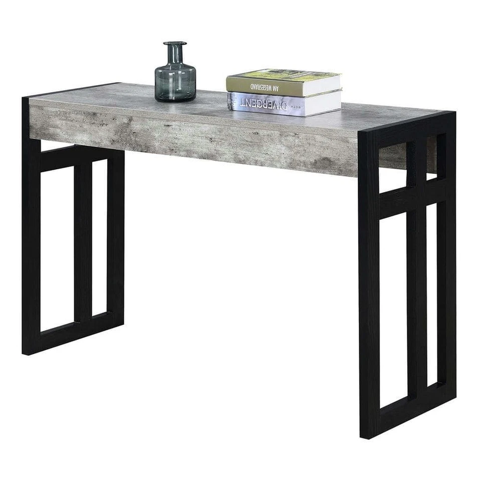 Convenience Concepts Console Table 49.5"x15.75"x30" Faux Birch+Black Rectangle - Image 3 of 4