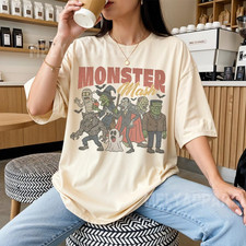 Monsters Shirt Retro Halloween Horror Tee, Halloween Frankenstein Dracula Shirt