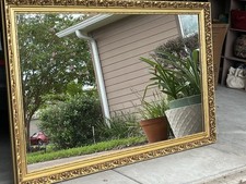 Beautiful Mirror With Gold Frame, Great For An Entry Way, Bathroom Or Bedroom.