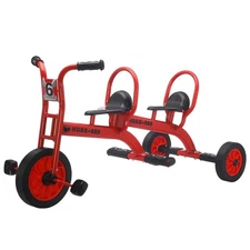 Tricycle for Ages 3-8, Double Trike Bike, Preschool Daycare Outdoor Tandem Bi...