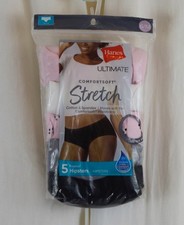 Hanes 5 PACK Womens Ultimate Hipster Panties Multicolor Size 6 M 