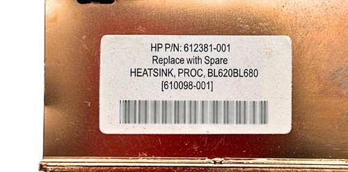 HP 610098-001 CPU Heatsink (BL620/680CG7) - Picture 2 of 7