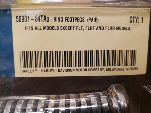 Kit de clavijas de pie de junta tórica cromadas multiajuste Harley-Davidson 50901-84TA nuevo stock antiguo - Imagen 6 de 6