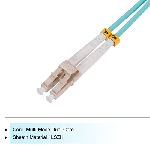 0.2 Mètres 0.6Ft Fibre Correctif Câble Multimode Duplex LC-LC OM4 Vert 1pcs - Bild 3 von 6