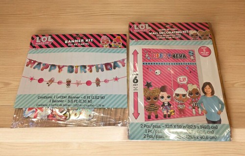 Lol Surprise! Geburtstag Party Deko Wanddeko Set & Happy Bday Banner - Bild 1 von 5