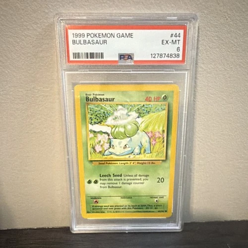 Pokémon TCG Bulbasaur Base Set 1999 044/102 PSA 6 Common Graded Card
