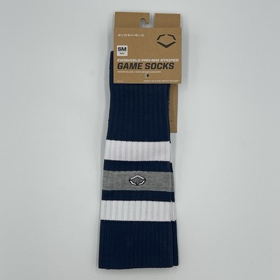 Evoshield PRO-SRZ Striped Baseball/Softball Game Socks Navy/White Size Small