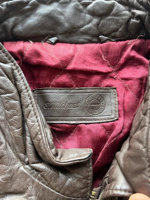 Vintage Men’s Brown Hidden Pockets Leather Jacket Size XL image 5
