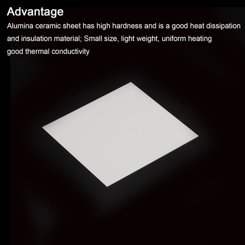 3pcs Alumina Ceramic Sheet Square Cooling Pad Insulating 100x100x0.5mm - Afbeelding 4 van 5