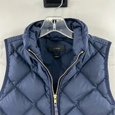 J. Crew Women's Quilted Down Vest - Navy - XS