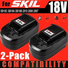 2-Pack 18V 3600mAh NI-MH Battery For Skil 18Volt SB18C SB18A SB18B Tool Power