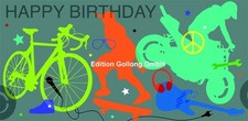 Trend Postkarte XXL* Happy Birthday*Young Style*Motorrad*Rad*Skate..*1,5 x 23cm