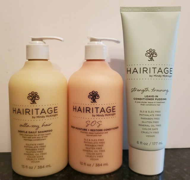 Hairitage By Mindy Mcknight Shampoo, Conditioner 13 Fl oz And Leave In