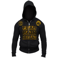 Funny Cobra Kai Fear Pain Defeat Does Not Exist In This Dojo Adult Zip Up Hoody