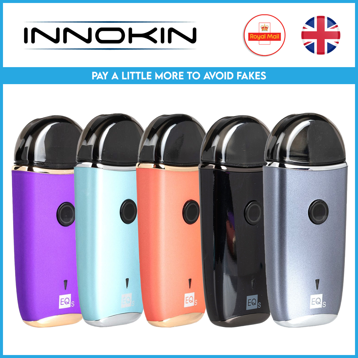 Innokin EQS MTL Vape Pod Kit System 800mAh inc Pods and 3 free liquids box  | eBay UK