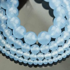 15" Strand Natural Light Blue Jade Stone Gemstone Beads 4mm 6mm 8mm 10mm 12mm
