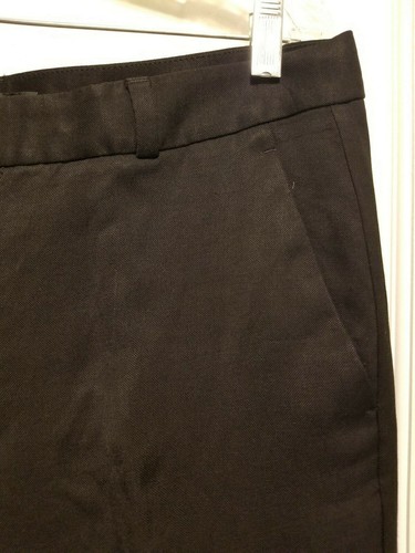 Pantalón Banana Republic Blake-Fit Mezcla de Lino Pierna Ancha Negro Ins 25 Talla 10, Nuevo con Etiquetas - Imagen 3 de 9