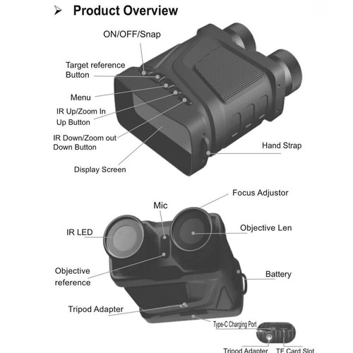 1080P HD Video Digital 5*Zoom Night Vision Infrared Hunting Binoculars IR Camera - Picture 12 of 14