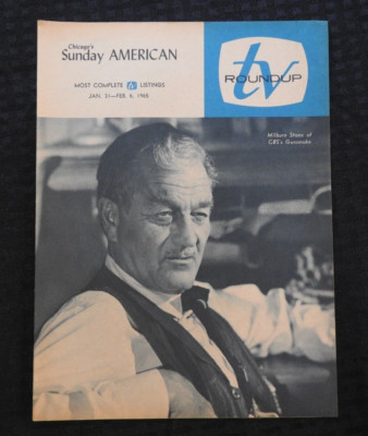 TV Roundup Regionalem Guide Jan.1965 Milburn Stone Doc Dr. Galen Adams Gunsmoke