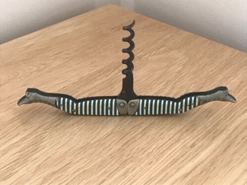 Antique 1894 Steinfeld & Reimer Ladies Legs Celluloid Striped Stocking Corkscrew - Picture 10 of 12