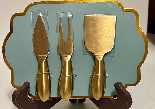 Juego de cuchillos para queso ágata de acero inoxidable World Market
