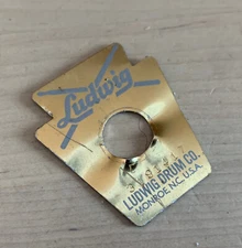 LUDWIG Monroe Era BADGE Keystone Logo Plate Emblem Part 80s 90s Vtg Ser. 3191417