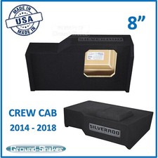 Chevy Silverado Crew-Cab 2016 8" Sealed Single Speaker Box Subwoofer Enclosure