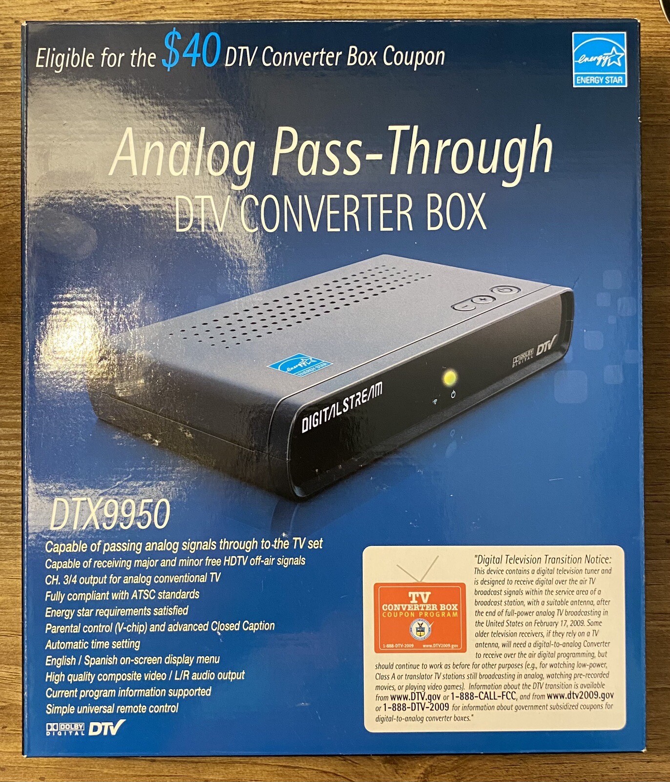 New Digital Stream DTX9950 Analog PassThrough DTV Converter Box eBay