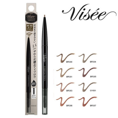 [KOSE VISEE] Ultradünner Augenbrauenstift mit integrierter Bürste 0,1g Japan NEU